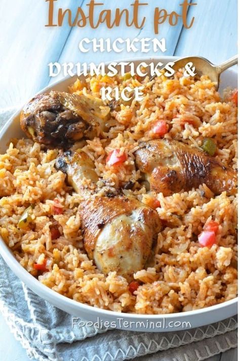 Chicken Drumsticks Pressure Cooker, Instapot Chicken Legs Instant Pot, Chicken Leg Pressure Cooker Recipes, Drumstick Instapot Recipes, Drumstick Chicken Instant Pot, One Pot Chicken Drumstick Recipes, Insta Pot Drumsticks, Instapot Chicken Rice Recipes, Instapot Drumstick Recipe