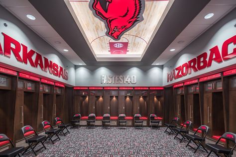 Basketball Locker Room, University Of Arkansas, Locker Room, Arkansas, Lockers, Basketball, University, Branding