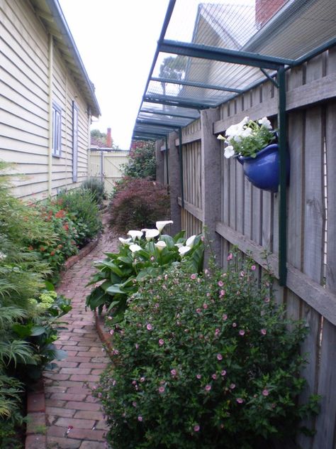 Custom cat proofing added to top of fence to keep her cats safe in her back yard! Love this! by Alana Strang Kat Diy, Cat Fence, Cat Patio, Outdoor Cat Enclosure, Cat Proofing, Cat Run, Outdoor Cat, Cat Enclosure, Cat Garden