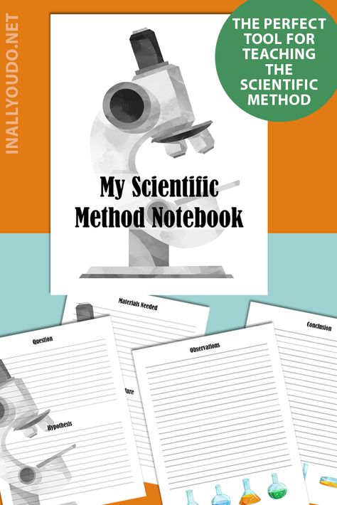 The 5-page Scientific Method Notebook printable pack includes a cover page and four pages for recording each step of the scientific method. These printable pages can be used over and over for each experiment your kids want to conduct. #science #scientificmethod #iaydhomeschoolers #iaydhsmoms Steam Projects For Kids, Science Lapbooks, Homeschool Copywork, Free Science Printables, Simple Machines Activities, Scientific Method Steps, Homeschool Notebooking, Reward Charts For Kids, Elementary Printables