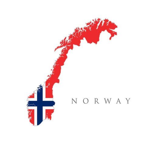 Map and flag of Norway. Norway map. National Norwegian flag red, white, blue colors. White background. Norway Country Flag Illustration Design Norway Map Illustration, Map Of Norway, Norway Country, Country Flags Icons, American Flag Pictures, Norway Map, Norway Design, Flag Illustration, Norway Flag