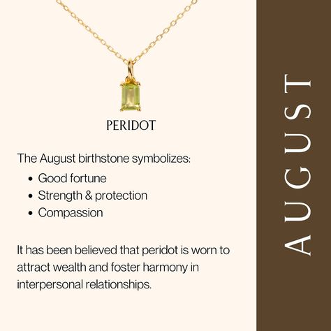 Featuring the August birthstone & flower!💚 Stay tuned for new information each month! #peridot #august #birthstone #birthflower #birthstoneofthemonth Interpersonal Relationship, August Birthstone, August 11, Attract Wealth, August Birth Stone, Birth Flowers, Stone Jewelry, Stay Tuned, Birthstone