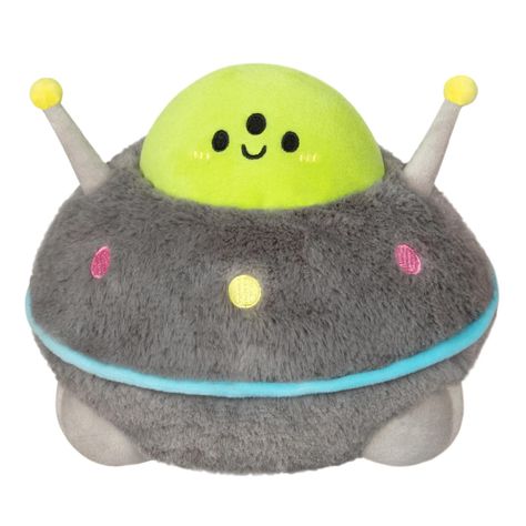 Snugglemi Snackers Celestial UFO | Plush Toy | Safari Ltd® Uchuu Kei, Alien Plush, Kawaii Faces, Handmade Plushies, Kawaii Plushies, Cute Stuffed Animals, Metallic Fabric, Cute Plush, Bite Size