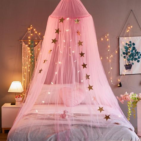 Princess Canopy Bed, Princess Bedrooms, Princess Canopy, Unicorn Room Decor, Princess Bed, Princess Room, Girl Bedroom Designs, Bed Canopy, Star Light