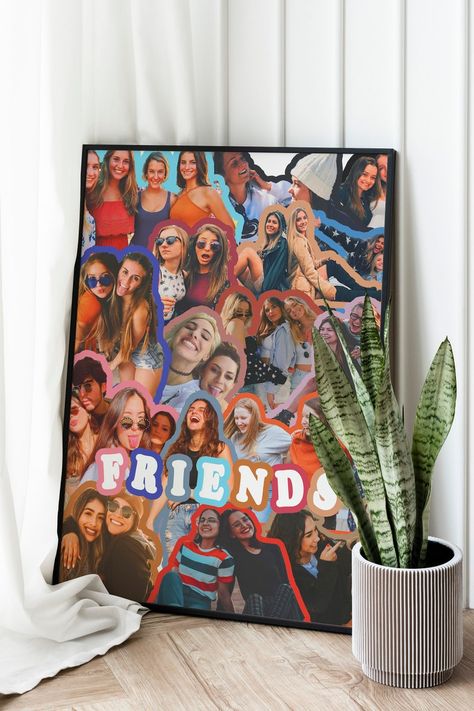 Photo Gift For Friend, Best Friend Photo Gift Ideas, Photo Presents Ideas, Birthday Picture Gift Ideas, Birthday Gift With Photos, Photo Gift For Best Friend, Painting Ideas For Best Friends Gifts, Best Friend Picture Gift Ideas, Cute Photo Gifts