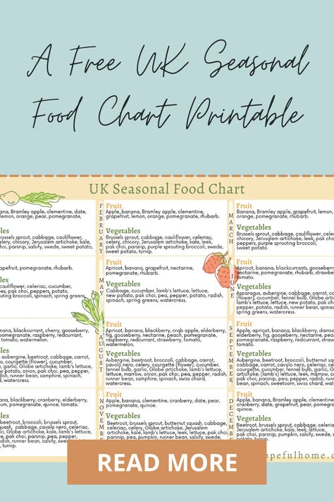 Seasonal Food Chart, Bramley Apple, Food Chart, Whats In Season, Seasonal Cooking, Fruit Salads, Eat Seasonal, Food Charts, Seasonal Food