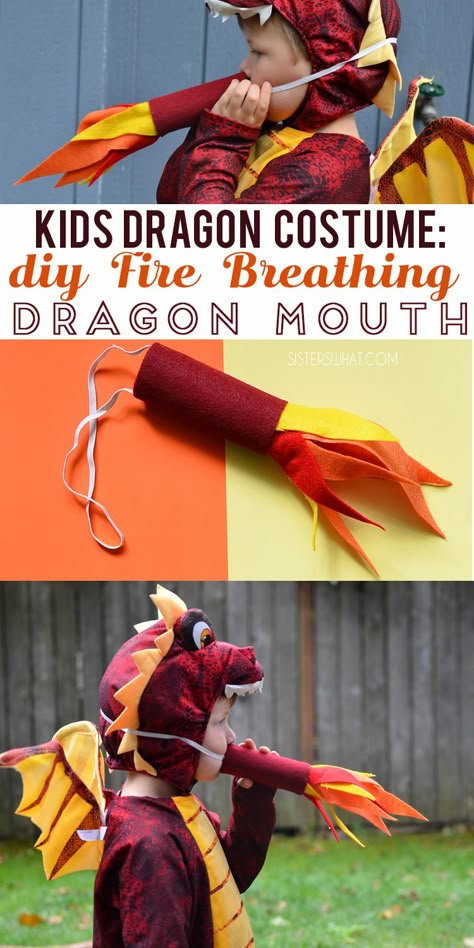 Kids Dragon Costume DIY Fire Breath Dragon Mouth. The Perfect Dragon Mask. Dragon Costume Diy, Dragon Mouth, Kids Dragon Costume, Diy Dragon Costume, Diy Costumes Kids Boys, Dragon Halloween Costume, Diy Dragon, Mouth Breathing, Dragons Love Tacos