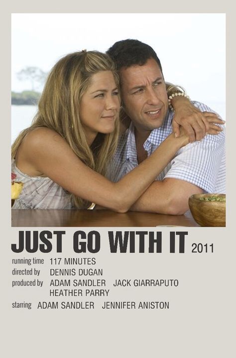 Jennifer Aniston Movies, Adam Sandler Movies, Romance Movie Poster, Romcom Movies, Just Go With It, Most Paused Movie Scenes, Iconic Movie Posters, Movie Card, New Movies To Watch