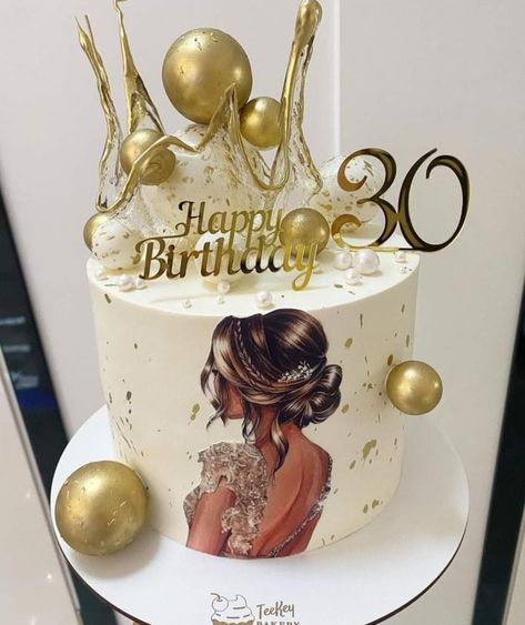 30th Birthday Ideas For Women Cake, Halloween 30th Birthday, 30th Birthday Cake Ideas, 30th Birthday Cake For Women, Birthday Cake For Women Elegant, Modern Birthday Cakes, 30th Birthday Cake Topper, 30th Birthday Cake, Resep Brownies