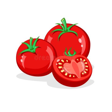 Vegetable Vector Illustration, Vegetables Cartoon Images, Tomato Vector Illustration, Tomato Cute Drawing, Tomatoes Drawing, Tomato Cartoon, Tomato Clipart, Cartoon Tomato, Tomato Vector