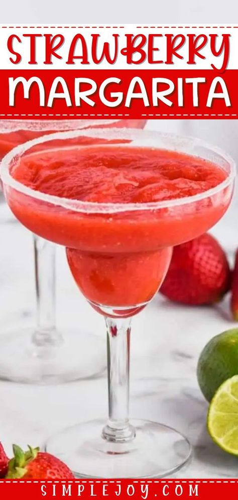 Learn how to make a Strawberry Margarita! this Valentine's Day recipe is so easy to throw together. Whether on the rocks or frozen, this refreshing, delicious Valentine's Day drink is perfect for celebrating date night ideas at home! Lime Margarita Recipe, Mango Margarita Recipe, Frozen Strawberry Margarita, Strawberry Margarita Recipe, Easy Margarita Recipe, Strawberry Margarita, Cocktail Recipes Easy, Margarita Recipe, Easy Strawberry