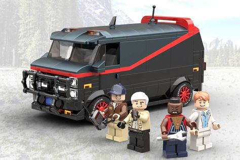 A Team Van, Lego Universe, Lego Truck, Lego Sculptures, Amazing Lego Creations, Lego Creative, Lego Construction, Lego Room, Lego Space