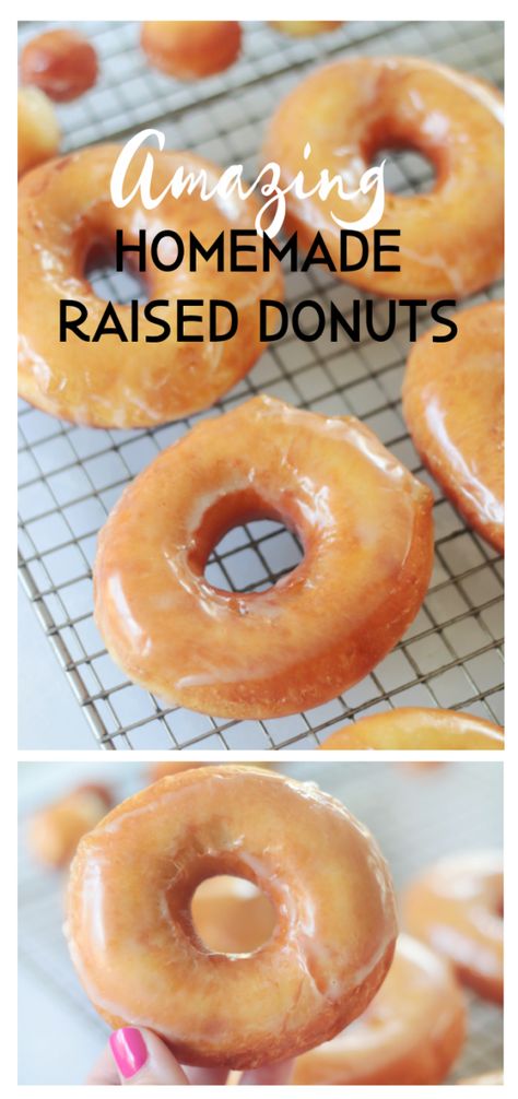 Homemade raised donuts might sound intimidating to make, but are actually easy! Use these tips and tricks to make your own! Raised Donuts Recipe, Breakfast Potato, Raised Donuts, Doughnut Recipe Easy, Easy Donut Recipe, Yeast Donuts, Making Donuts, Easy Donuts, Homemade Donuts Recipe