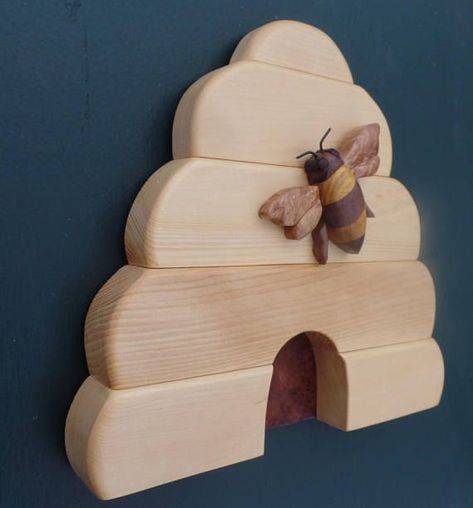 Wood Intarsia, Yellow Cedar, Bee Hive Plans, Wood Bees, Bee Boxes, Products Ideas, Maple Burl, The Hive, Bee Crafts