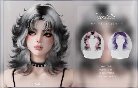 Tumblr, Sims 4 Cc Goth, Sims 4 Cc Hair, The Sims 4 Cabelos, Alpha Cc, Sims 4 Cas Mods, Sims 4 Anime, Pelo Sims, Free Sims 4