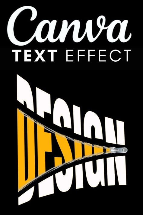 Canva 3D text with zipper effect - tutorial Canva Effects, Academic Coaching, Canva Learning, Business Logo Fonts, Canva Tricks, Canva Creations, Canva Text, Tutorial Canva, Instagram Fonts