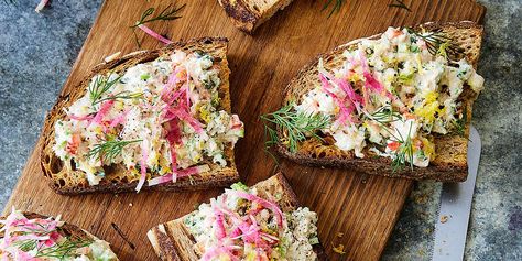 Whitefish Salad, Trout Recipes, Pickled Radishes, Nyc Food, Smoked Salmon, Fish And Seafood, Seafood Recipes, Good Eats, Salad Recipes