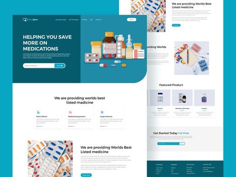 Hello guys!👋 I want to share the results of my exploration of the Medicine Website Landing Page, what do you think? 🤔 Press "L" if you love it. ---------------------------- Make your project more awesome! Connect with us: tariqul2653@gmail.com Website Landing Page, Pharmacy Design, Landing Page Design, Page Design, Pharmacy, Ui Design, Landing Page, Creative Professional, Website Design