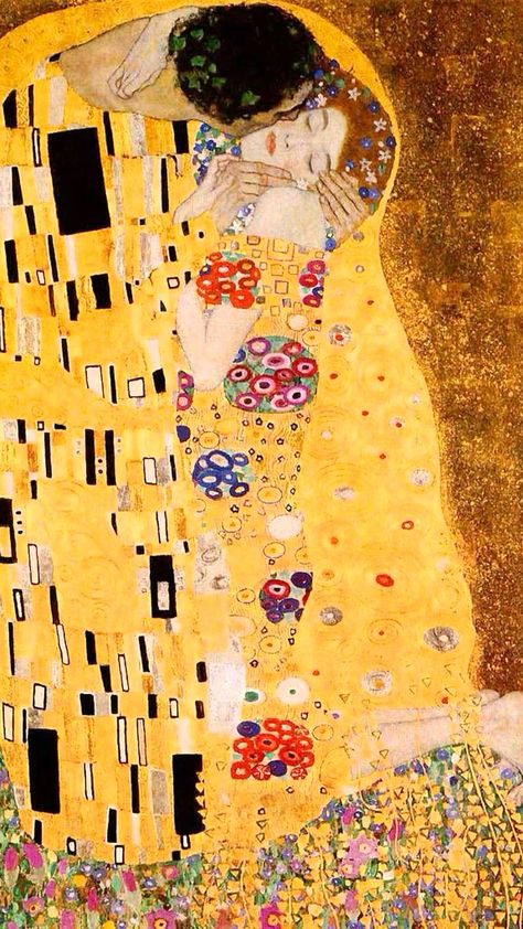 Art Klimt, Famous Art Paintings, Kiss Painting, Gustav Klimt Art, The Kiss (klimt), Klimt Paintings, Klimt Art, Photographie Portrait Inspiration, Soyut Sanat Tabloları