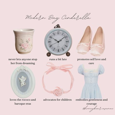 modern day cinderella 🦢💎💭🪞🐁 which attribute of hers do you connect with the most? follow me @honeybear.avenue for more 🎀🤍 princess | girly | girl blog | coquette | royalcore | regencycore | bridgerton | classy | elegant | vintage | antique | shabby chic | castle | palace | princesscore | Jesus | christian | cinderella | disney princess | modern day princess #princess #girly #girlblog #coquette #royalcore #regencycore #bridgerton #classy #elegant #vintage #antique #shabbychic #castle #pala... Cinderella Vibes Aesthetic, Vintage Princess Aesthetic, Modern Princess Aesthetic, Disney Princess Aesthetic, Modern Day Cinderella, Cinderella Fashion, Modern Day Princess, Princesscore Aesthetic, Coquette Princess