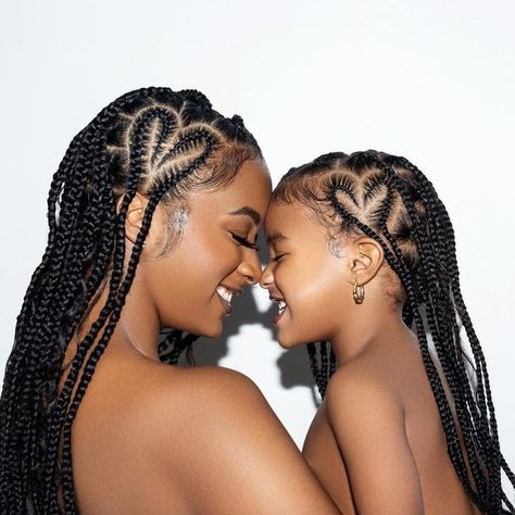 Human Hair Braiding Hair, Braids And Twists, Mommy Daughter Photoshoot, Intricate Hairstyles, Mommy And Baby Pictures, Mommy And Me Photo Shoot, Maternity Photoshoot Outfits, Beautiful Black Babies, Pelo Afro