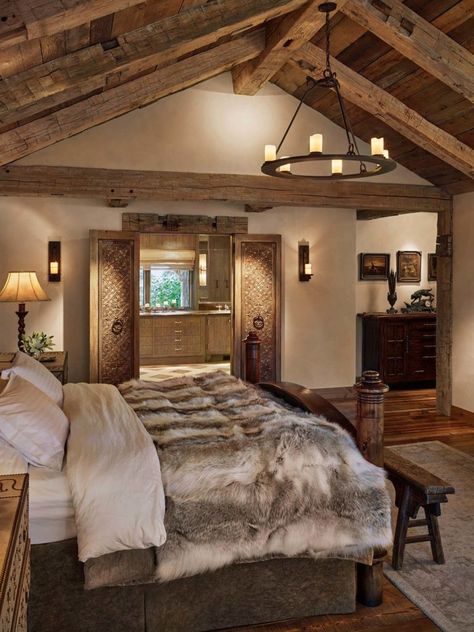 Rustic Ranch House-Miller-Roodell Architects-08-1 Kindesign Rustic Home Design, Modern Houses, Farmhouse Bedroom, Room Decorations, Bedroom Designs, Rustic Bedroom, Master Bedrooms Decor, Decor Minimalist, Cabin Homes