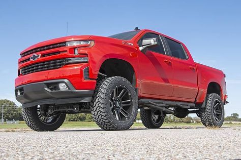 GM’s 2019 silverado and sierra features an impressive all-new design that’s built from the ground up, with aggressive angles and head-turning stylings that fit in beautifully when transformed with Rough Country’s 6in Suspension Lift. Starting at $1399.95 - Ships Free! 2020 Chevy Silverado 1500, Rough Country Suspension, 2019 Silverado, Chevy Models, Gmc Denali, Trucks Chevy, Fit Models, Aftermarket Wheels, New Photo Download