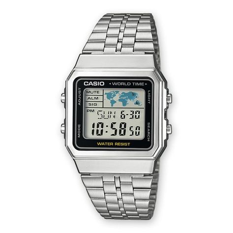 Casio A500WEA-1EF Casio Vintage, Couple Watch, Hand Watch, Label Printer, G Shock, Casio Watch, Digital Watch, Vintage Watches, Online Shop