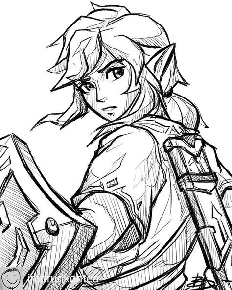 Great linework from @imdrunkontea - Linktober Day 11 - Link! (Yes I'm really behind haha) . . . #linktober #linktober2018 #inktober #inktober2018 #drawing #botw #breathofthewild #zelda #zeldafanart #thelegendofzeldafanart #thelegendofzelda #zeldabreathofthewild #legendofzelda #legendofzeldafanart #link #linkfanart #linkart #artistsoninstagram #zeldaart #legendofzelda #artistsoflegend #nintendofanart #art - Joel Zelda Drawing, Link Art, Link Zelda, Zelda Art, Legend Of Zelda Breath, Zelda Breath, Fan Art Drawing, Breath Of The Wild, The Legend Of Zelda