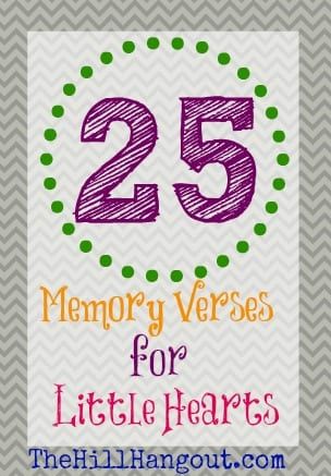 The Hill Hangout gives you 25 Memory Verses for Little Hearts. These verses are simplified so that preschoolers can store up God's word in their hearts. Short Bible Verses For Kids, Bible Verse For Children, Preschool Bible Verses, Memory Verses For Kids, Scriptures For Kids, Children Bible, Memorize Scripture, Toddler Bible, Bible Learning