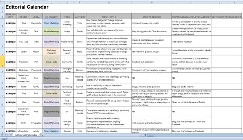 editorial-calendar-sample-1 Social Media Posting Calendar, Social Media Content Calendar Template, Editorial Calendar Template, Social Media Calendar Template, Marketing Calendar Template, Content Calendar Template, Excel Calendar, Social Media Content Calendar, Marketing Calendar