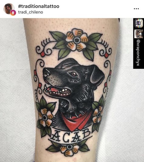 Old School Dog Tattoo, Traditional Dog Tattoo, Tattoo Dog, American Traditional Tattoo, Dog Tattoo, American Traditional, Traditional Tattoo, Old School, Tattoo Ideas