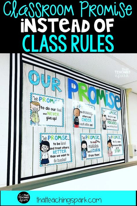 Classroom Promise, Class Promise, Student Centered Learning Activities, Bitmoji Classroom, Student Centered Learning, Building Classroom Community, Differentiated Learning, Second Grade Resources, Class Rules