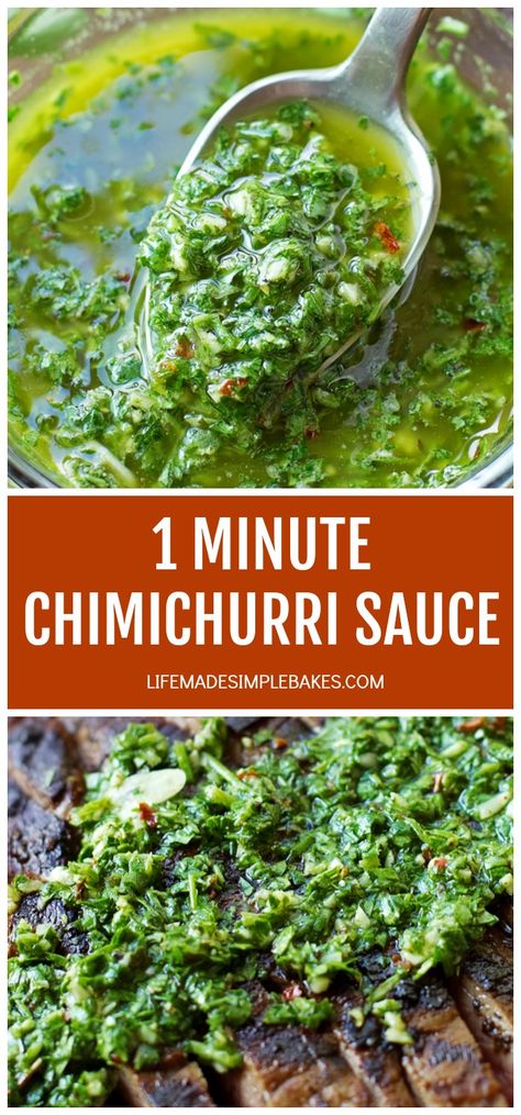 Chimichurri Sauce Recipe, Italian Parsley, Chimichurri Recipe, Grilled Flank Steak, Chimichurri Sauce, Summer Dishes, Steak Sauce, Flank Steak, Grilled Meat