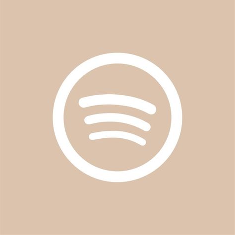 Spotify Icon Aesthetic Beige, Aesthetic Spotify App Icon, Icon For Spotify, Beige Spotify Icon, Spotify App Icon Aesthetic, Spotify Widget Icon, Insta App Icon, Spotify Icon Aesthetic, Spotify App Icon