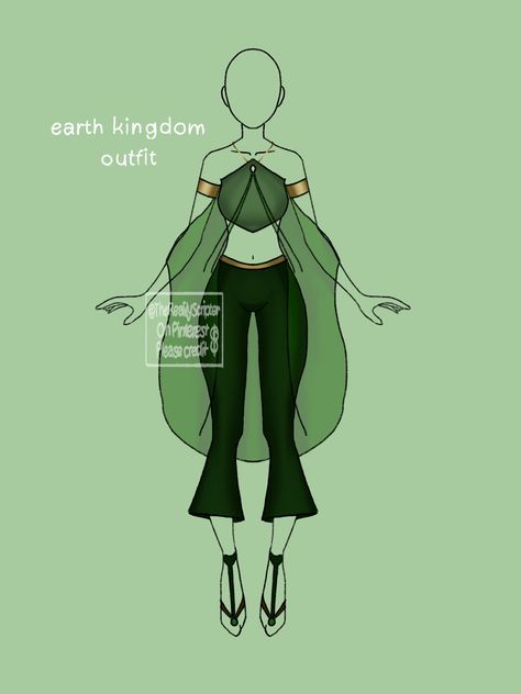 Atla Outfits Earth, Atla Earthbender Outfits, Female Earthbender Oc, Earth Tribe Clothes Avatar, Atla Outfit Ideas, Earth Bending Outfit, Avatar The Last Airbender Oc Earthbender, Atla Oc Outfits, Avatar Earth Bender Outfit