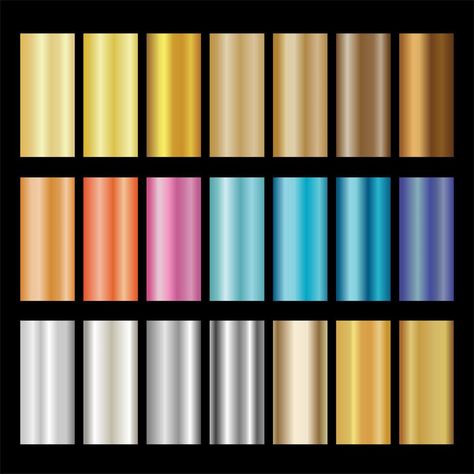 Metallic Colours Palette, Metallic Palette Color, Metal Pallete Color, Metallic Colors Palette, Metallic Color Palette Colour Schemes, Metalic Color Pallete, Metallic Colour Palette, Metal Color Palette, Metallic Color Palette