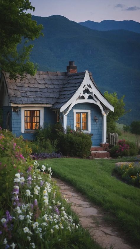 Enchanted Escapes: 16 Cozy Cottage Plans for Fairytale Lovers - Cheerful Talks Fairytale Lover, Cottage Plans, Blue Cottage, Cottage Plan, A Fairy Tale, Shabby Cottage, Lucky Day, Cozy Cottage, Fairy Tale