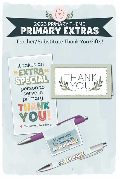 Teacher Appreciation Gifts Primary, Primary Presidency Thank You Gift, Lds Primary Teacher Thank You, Lds Primary Teacher Birthday Gifts, Primary Appreciation Gifts Lds, Primary Thank You Gifts, Primary Teacher Appreciation Gifts Lds, Lds Teacher Appreciation Primary, Primary Teacher Birthday Gift Ideas