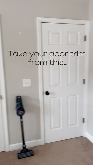 173K views · 7.5K reactions | DIY door trim tutorial This is a super simple way to update the trim around your doors and windows if you’re wanting a more custom look! It’s cost efficient, uses only straight, simple cuts, and is easy to install making this a beginner friendly DIY project! #diy #diyprojects #diytrim #doortrim #simplediy #beginnerfriendly #beginnerdiy #budgetfriendly #diytutorial #tutorials #homeprojects #roommakeover #craftsmanstyle #diyhome #diyhomeprojects #beforeandafterhomeedition #beforeandafterhome #bedroomideas #homeupdates #homeupgrades #simpletutorial DIY, simple diy projects, home updates, door trim tutorial, beginner diy, budget friendly, home improvement | Katie Sharpe | DIY Tutorials | Home Decor | Interior Design | Jon Mero & LÒNIS · Feels This Good Beef Up Door Trim, Door Trims Interior, Door And Baseboard Trim Ideas, Upgrade Door Trim, Update Door Trim, Interior Doors And Trim Ideas, Cheap Trim Ideas, Diy Interior Doors Makeover, Closet Door Trim