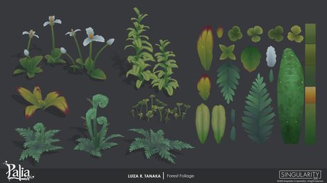 ArtStation - Palia - Foliage Textures Jungle Temple, Environment Projects, Icon Set Design, Pavilion Architecture, Environment Props, Farm Games, Hand Painted Textures, Environment Concept Art, Environmental Art