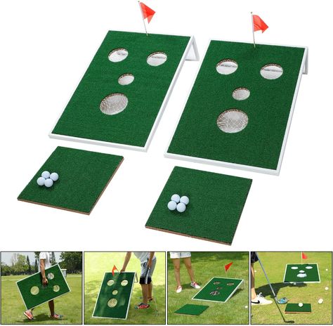 Golf Pong, Pong Game, Golf Chipping, Cornhole Game, Corn Hole Game, Backyard Play, Yard Games, Backyard Games, Cornhole Set