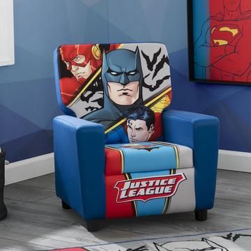 Little Kids' Character Chairs – Delta Children Avenger Room, Superman Bedroom, Superhero Room Decor, Justice League Characters, Superhero Bedroom, Plush Chair, Superhero Room, Kids Chair, Faux Leather Chair