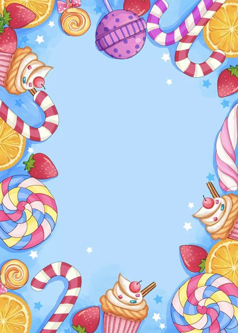 Candy Land Birthday Invitation | PosterMyWall Candy Theme Invitation Card, Candy Birthday Invitation Template, Candyland Theme Invitation Template, Candy Land Birthday Invitation Template, Candy Theme Invitation Template, Candyland Birthday Invitations, Candyland Invitations Templates, Candy Frame, Candyland Invitations