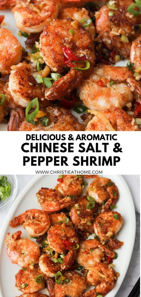 Chinese Salt and Pepper Shrimp. Salty peppery fried shrimp with a spicy kick. Savoury, delicious, easy to make and addictive. A great dish for dinner or lunch. tags: shrimp and bell peppers recipes, asian shrimp recipes, garlic prawns recipe, chili garlic shrimp, salt and pepper shrimp chinese, salt and pepper shrimp recipe, salt and pepper shrimp easy, salt and pepper shrimp fried Pepper Shrimp Chinese, Shrimp Recipes Garlic, Asian Shrimp Recipes, Bell Peppers Recipes, Chili Garlic Shrimp, Garlic Prawns Recipe, Pepper Shrimp Recipe, Asian Shrimp, Spicy Shrimp Recipes