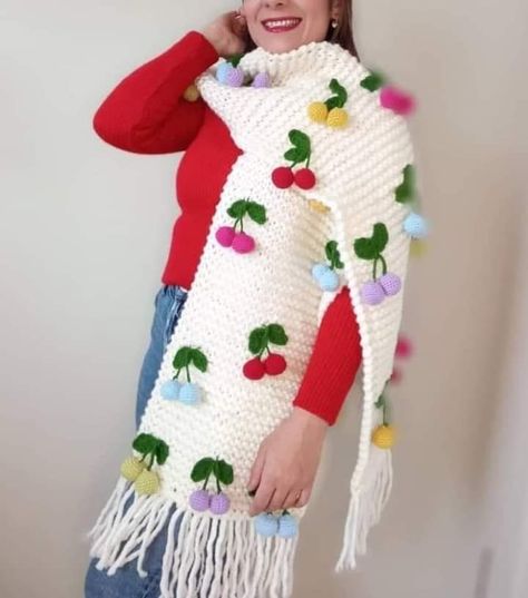 Crochet Muffler For Women, Christmas Crochet Scarf, Scarf Pattern Design, Crochet Muffler, Crochet Womens Scarf, Pattern Design Ideas, Crochet Sweater Design, Crochet Backpack Pattern, Woolen Clothes