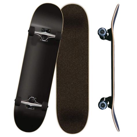 Beginner Skateboard, Black Deck, Kids Skateboarding, 50 Dollars, Black Truck, Skateboard Bearings, Cruiser Skateboards, Deck Size, Longboard Skateboard