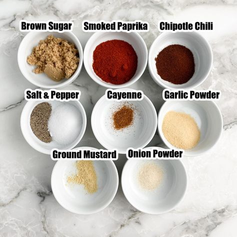 Pulled pork spice rub is an easy, all-purpose seasoning that can be made in minutes. This combination of spices is sweet and spicy, perfect to use on pulled pork. Pulled Pork Spice Rub, Pork Spice Rub, Rub For Pulled Pork, Pulled Pork Rub, Pulled Pork Sauce, Smoked Pulled Pork Recipe, Pull Pork, Pork Spices, Chipotle Powder