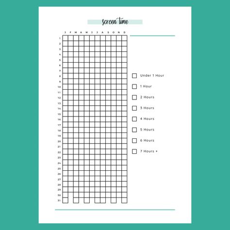 Screen Time Tracker, Symptom Journal, Tracking Journal, Quitting Social Media, Student Plan, Period Tracker, A5 Printables, Time Tracker, Health Tracker Trackers Ideas, Journal Layout Templates, Screen Time Tracker, Symptom Journal, Bullet Journal Layout Templates, Tracking Journal, Quitting Social Media, Journal Mood Tracker Ideas, Year In Pixels