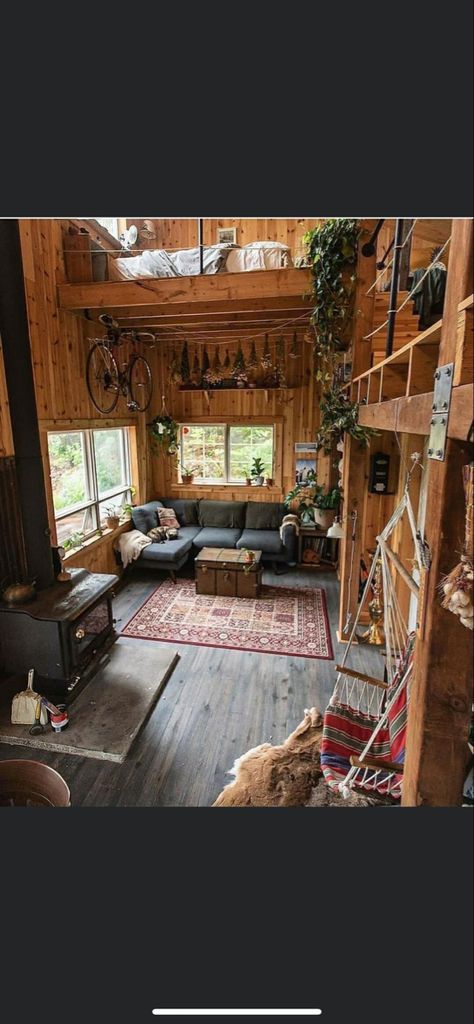 Tiny House Inspiration, Cabin Interiors, Cabin Living, Tiny House Interior, Tiny House Cabin, Cabins And Cottages, Tiny House Living, Futurism, Tiny House Design